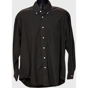 Nautica Men's Brown, Long Sleeve, Button Down, Collared Shirt, Size Large